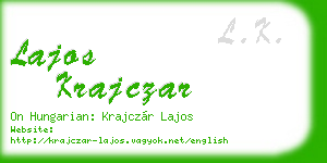 lajos krajczar business card